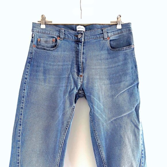 Magda Butrym Nelsonville Frayed Boyfriend Ankle Jeans Size 4 - Picture 5 of 11